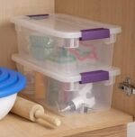 Sterilite 6 Quart ClearView LatchTM with Sweet Plum Handles - Image 3